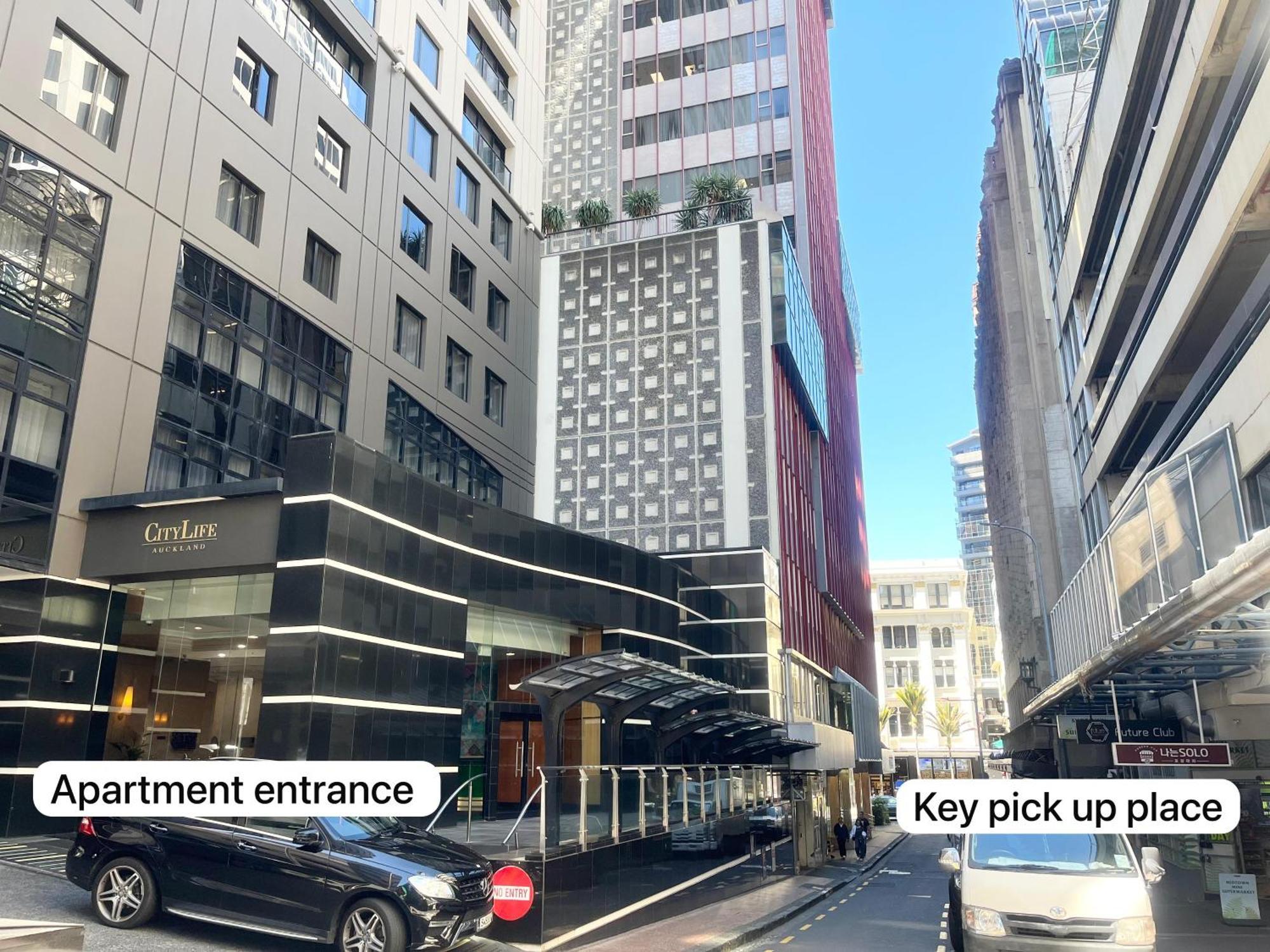 Highrise Studio Apartment W/ Ac, Pool & Gym In Auckland Cbd Bagian luar foto